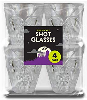 Coco Lot de 2 verres à shot Motif tête de mort