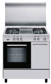 GLEM GAS AER96MI3 CUCINA 90X60 CLA PB INOX 4F F.E.