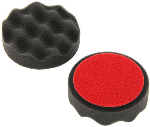 ALCLEAR 568030F Finishpad gegen Hologramme, Auto Polierschwämme, gewaffelt, Durchmesser: 80x25 mm, anthrazit,2er Set, Polierpad polieren Pad Schwamm Autopolitur Polierschwamm f. Poliermaschine