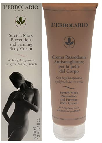 L'Erbolario Stretch Mark Prevention and Bust Skin Firming Cream - Stretch Mark Cream - Skin Firming Formula - Shea Butter and Kigelia Extract - 8.4 oz