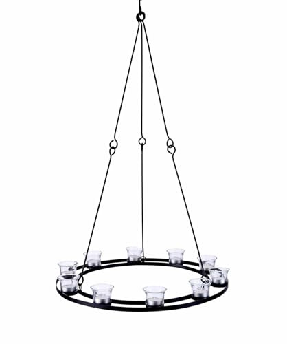 Einreihiger Teelicht-Kronleuchter (Klares Glas)