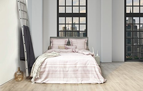 HNL Mako-Satin Bettwäsche - Cassel Rosa 155/220+1x80x80