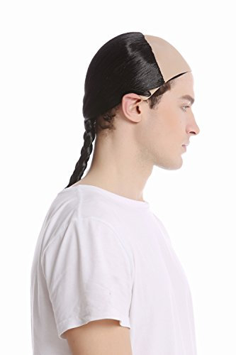 WIG ME UP - 91015-ZA103 Perücke Herren Karneval Halloween Qing Dynastie China Chinese Zopf Halbglatze