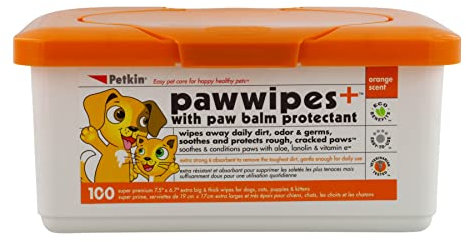 Petkin Paw Wipes, White, 100 Count (Pack of 1)
