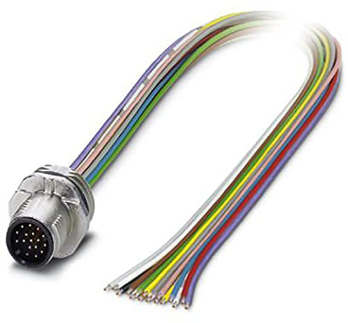 PHOENIX CONTACT SACC-E-MS-17CON-M16/0.5 SCO Einbausteckverbinder, 17-Polig, mit 0.5m PVC-Litze, 17 x 0.14mm² Leiterquerschnitt