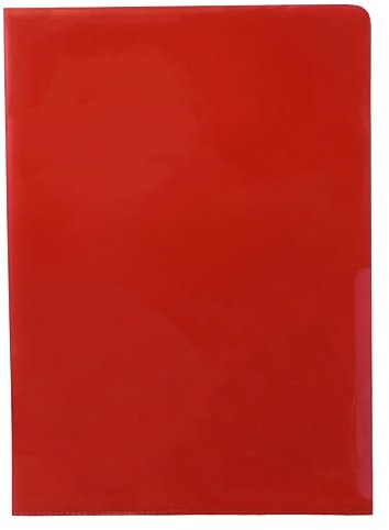 Sichthüllen A4 PP-Folie premium extra stark 160 my glatt transparent rot - 100 Stück