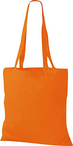 Shirtinstyle Premium Stoffbeutel Baumwolltasche Beutel Shopper Umhängetasche, Farbe orange