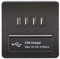 Knightsbridge sfavquadmb 1 G schraubenlos 5 V DC 5.1 A Quad USB-Ladegerät Steckdose mit Schwarz einfügen – matt schwarz