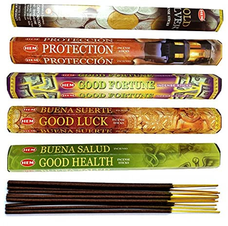 HEM Assortiment d'encens - Bouquet Porte-Bonheur. Lot de 100 bâtons (5 parfums) Marque