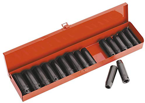 Sealey Ak685 Impact Socket Set 16Pc Deep 1/2Sq Drive Metric/Imperial