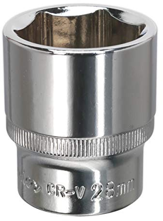 Sealey Sp1228 Walldrive Socket 28Mm 1/2Sq Drive Fully Polished