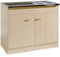 Spülenschrank Start mit 2 Türen und 1 Auflagebecken Farbe: Buche, Größe: 100cm W x 60cm T