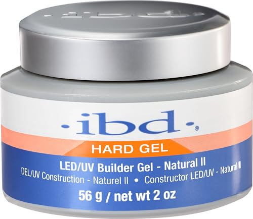 IBD Hard Gel – LED/UV Builder Gel Natural II, 1er Pack (1 x 56 g) – MADE IN USA – Nagelaufbau zu Hause – ohne Termine und laute Nagelstudios