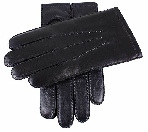 Dents Schwarze Kaschmir gefütterte Touchscreen-Handschuhe aus Leder