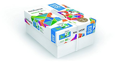 NAVIGATOR A4 ON-THE-GO; Druck- und Kopierpapier; 3x500 Blatt; 80g (frustfreie Schutzverpackung)