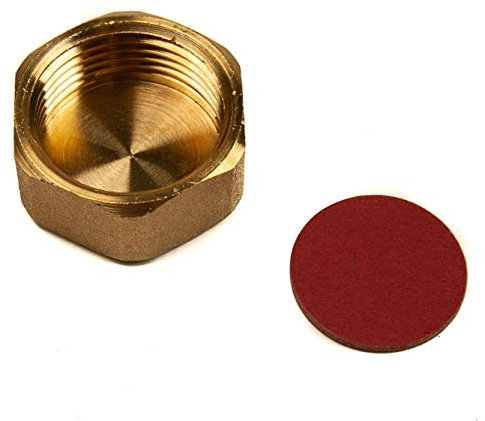 End Cap 3/4 BSP Blank Washing Machine Brass Blanking Cap Fits 24mm Thread