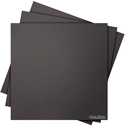 BuildTak BT12X12-3PK Druckoberfläche für 3D-Modelldruck, quadratisch, 304 x 304 mm, Schwarz, 3 Stück