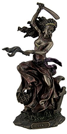 Veronese Design Bronzefarbene Oya Göttin des Windes und der Verwandlung Statue