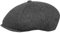 TOSKATOK® Unisex Herren, Damen 8-Panel mit Fischgrätmuster Wollmischung Baker Boy Schirmmutzen