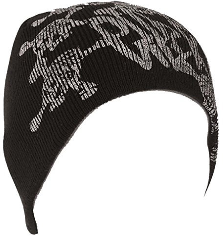 Mil-Tec Watch Cap Beanie Schwarz mit Skull