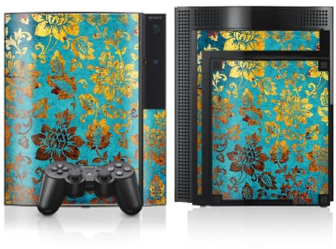 DeinDesign Skin kompatibel mit Sony Playstation 3 Folie Sticker Vintage Ornamente Blumen
