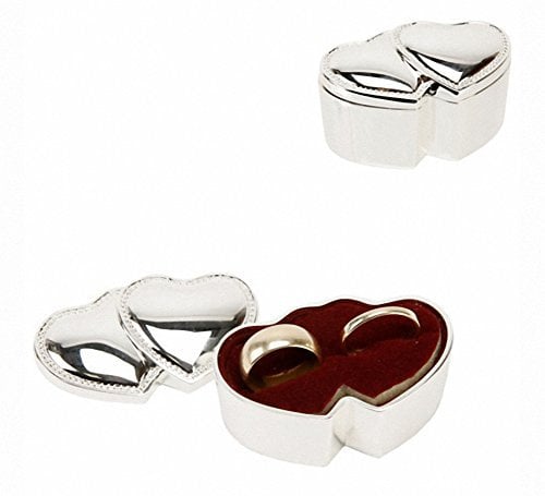 AMORE COLLECTION Sophia Versilbert Ring Box - Doppel-Herz