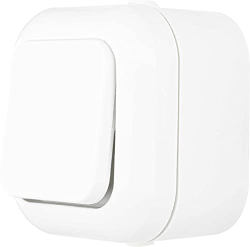 REV 005465 Atlantik, Taster - Lichtschalter, Feuchtraum IP44, einpolig, Aufputz, Weiss