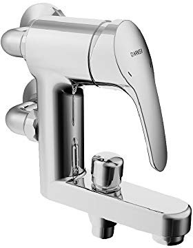 Hansa Wannen-Einhebelmischer HANSAMIX 01772583 für Installationsblock Winkel-Anschluss, verchromt