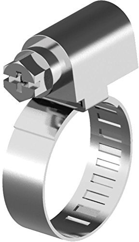 25 Stück Schlauchschellen - W5 DIN 3017 - Edelstahl A4 Band 12 mm - 70- 90 mm