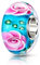 MATERIA 925 cuentas de plata colgante Charm Rose turcochipriotas rosa verde - objetos de cristal de Murano perla flor para Beads Pulsera #440