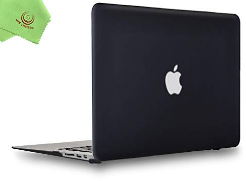 UESWILL Smooth Touch Matte Hard Shell Case Cover Compatible with 2010-2017 MacBook Air 13 inch (Model A1466/A1369), Black