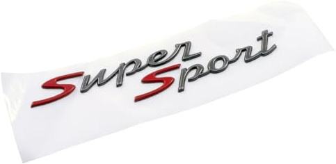 Schriftzug Aufkleber Sticker für Gepäckfach Super Sport anthrazit/rot 105x25mm