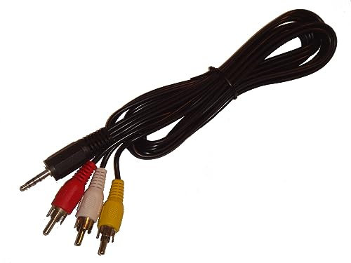 vhbw Audio Video AV Composite Kabel kompatibel mit Canon Powershot MV630, MV630i, MV650, MV650i, MV6iMC, MV700, MV700i Kamera, Digitalkamera