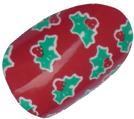 Chix Nails Nail Wraps Christmas Holly Designer Fingers Toes Vinyl Foils