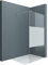 doporro Luxus Duschwand für Dusche Duschabtrennung 120x200cm Walk-In Dusche 8mm ESG-Sicherheitsglas Milchglas-Streifen inkl. Nanobeschichtung Bremen01MS