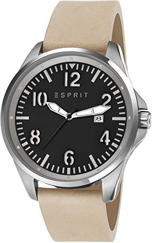 Esprit Herren-Armbanduhr Tallac Brave Analog Quarz Leder