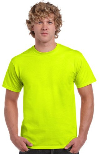 GILDAN Men's Crew Neck Short SleeveT-Shirt - Green - Grün (Safety Green 188) - XXXXX-Large
