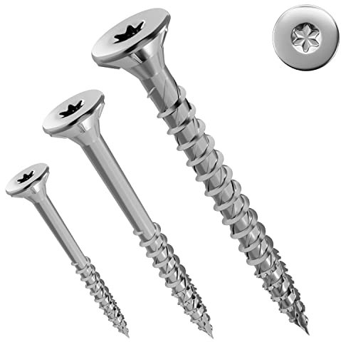 Jet-Fast Premium Universalschrauben 5,0 x 60 mm, 200 Stück, Duo-Senkkopf, Teilgeweinde TX Antrieb, Blau verzinkt, Holzschrauben, Spanplattenschrauben, Cut-Spitze, German Quality