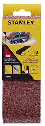 STANLEY STA33066-XJ SET di 3 Nastri abrasivi 65x410 mm. grana 60