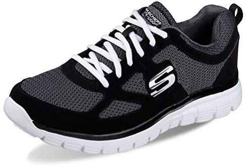 Skechers Burns-Agoura 52635-BKW, Mens Sneakers,Sports Shoes, Grey, 41 EU