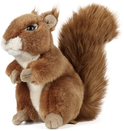 Living Nature Eichhörnchen Kuscheltier, realistisches, Flauschiges Plüschtier für Babys, Jungs, Mädchen und Erwachsene, nachhaltiges Stofftier für Kinder, Geschenke zur Geburt, 20 cm