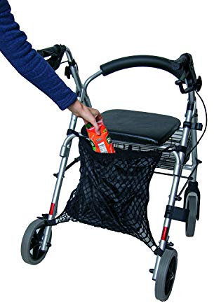 Rollstuhlnetz Einkaufsnetz mit Innenfutter, Farbe: Schwarz