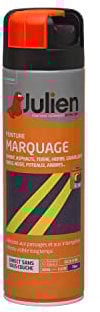Julien Peinture Aérosol de Marquage - Orange Fluo 500ml