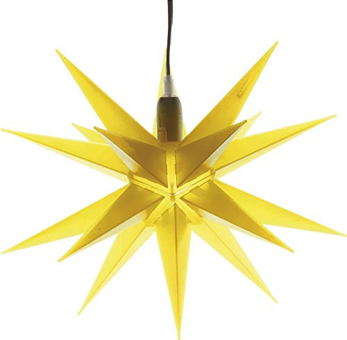 HGD CAS30189 Weihnachtsstern, Kunststoff, gelb, groß