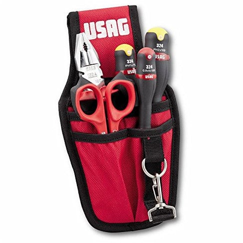 USAG Marsupio con assortimento utensili lavoro forbici cacciaviti pinze 007 MI