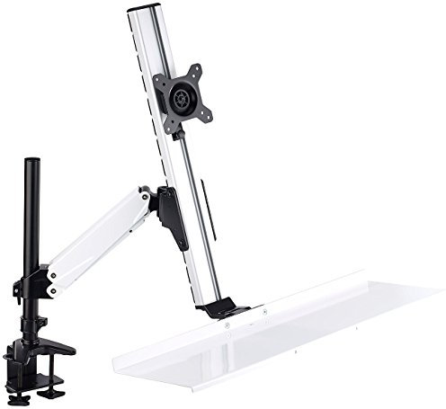 General Office Bildschirmhalterung: Profi-Arbeitsstation GSA-270.MTM für Monitor, Tastatur & Maus (Tastatur Schwenkarm, Monitor Schwenkarm, PC Halterung)