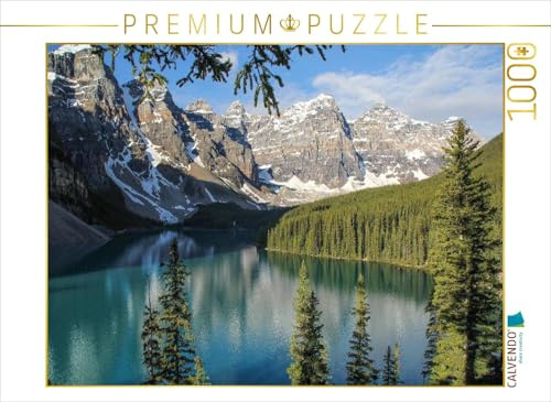 CALVENDO Puzzle Moraine Lake, Banff National Park, Canada | 1000 Teile Lege-Größe 64 x 48 cm Foto-Puzzle für glückliche Stunden