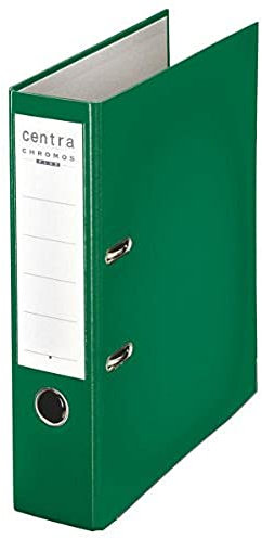 Leitz Centra 230134 Standard-Ordner (grauappe RC, mit PP-Folie kaschiert, A4, 8 cm Rückenbreite, Chromos) grün