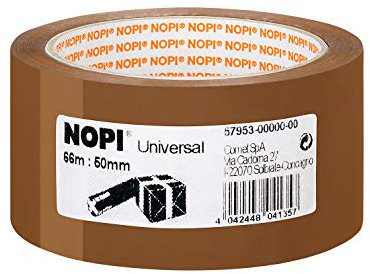 6 Rollen Klebeband Nopi 66mx 50mm, braun, PP, leise abrollbar
