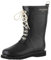 Ilse Jacobsen HORNBÆK | Halbhohe Damen Gummistiefel aus Natur Bio Gummi | Wasserdicht | PVC Frei | 3/4 Lange Stiefel mit Schnürsenkel aus Baumwolle | RUB15 | Schwarz 39 EU